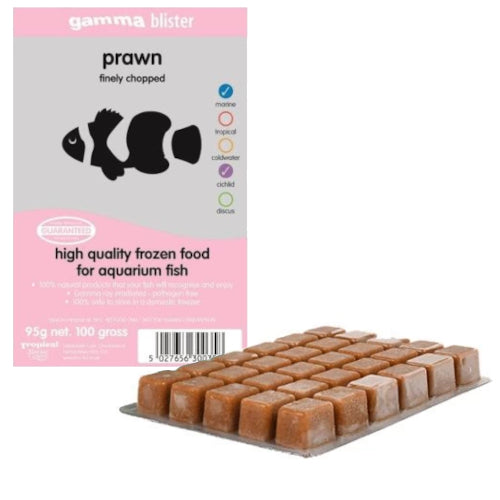 TMC Frozen Fish Food Gamma Blister Chopped Prawn 95g (Case of 10)