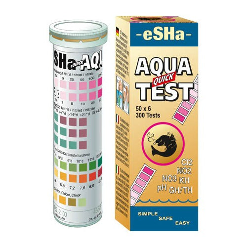 eSHa Aquarium Quick Test Strips 6 in 1 - 50 Tests