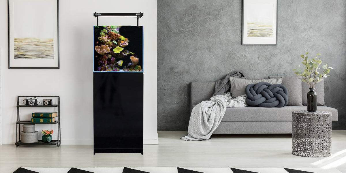 Aqua One MiniReef 90 Aquarium & Cabinet 90L Black & White