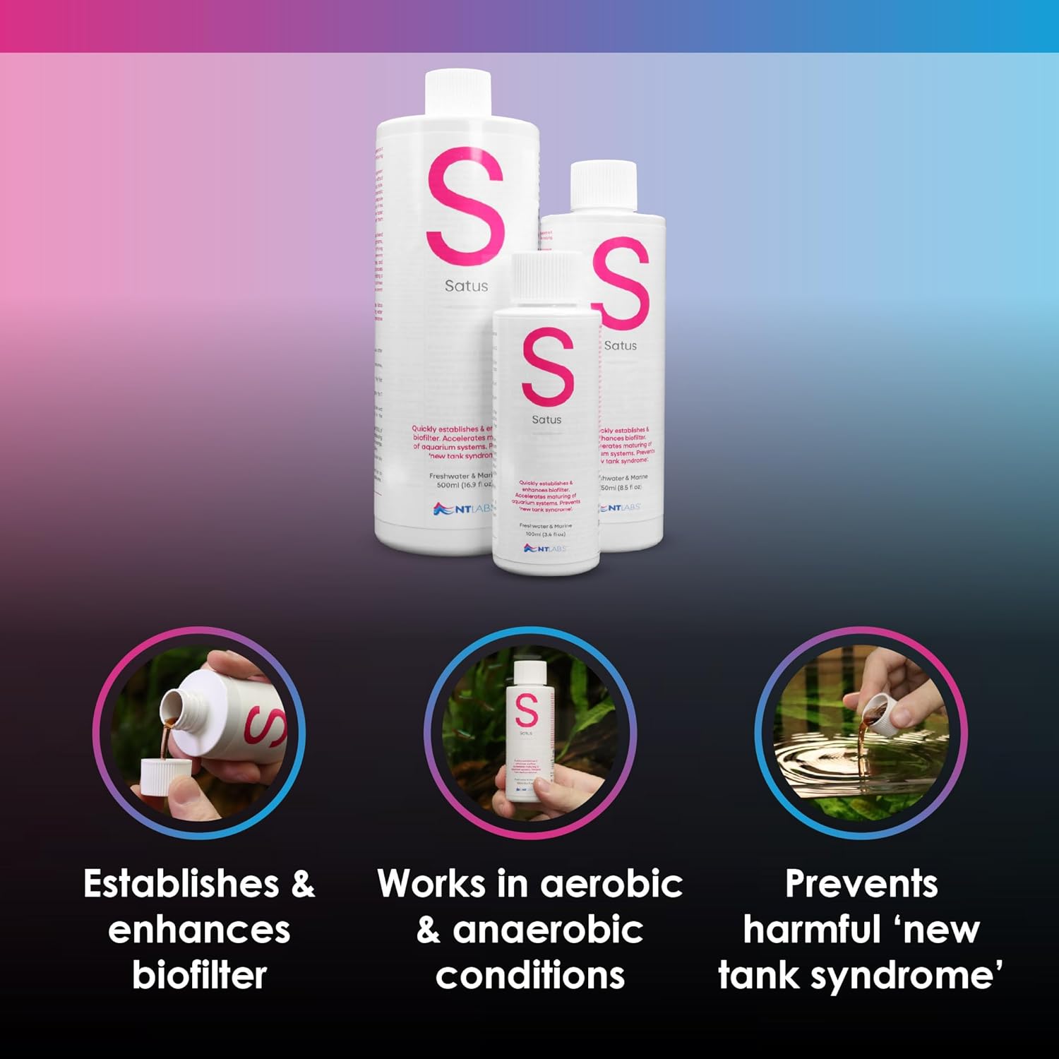 NT Labs Satus Filter Start Accelerated Tank Maturing 3 Sizes