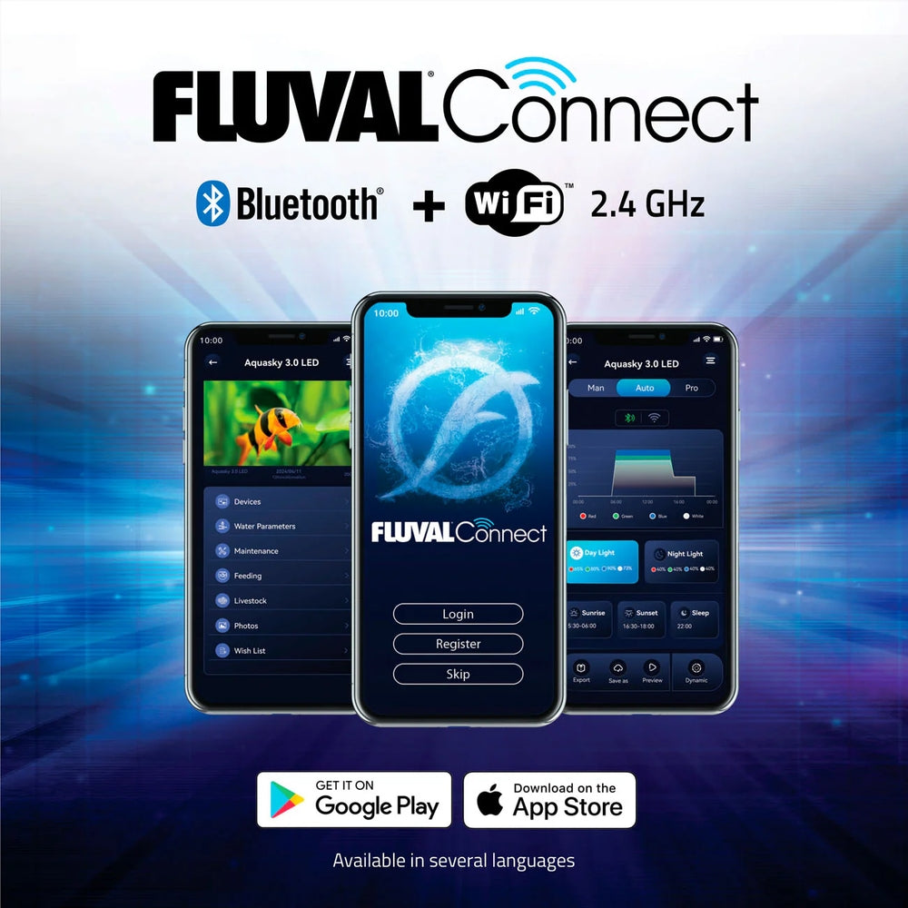 Fluval Aquasky 3.0 LED Aquarium Lighting with WiFi & Bluetooth 7 Sizes