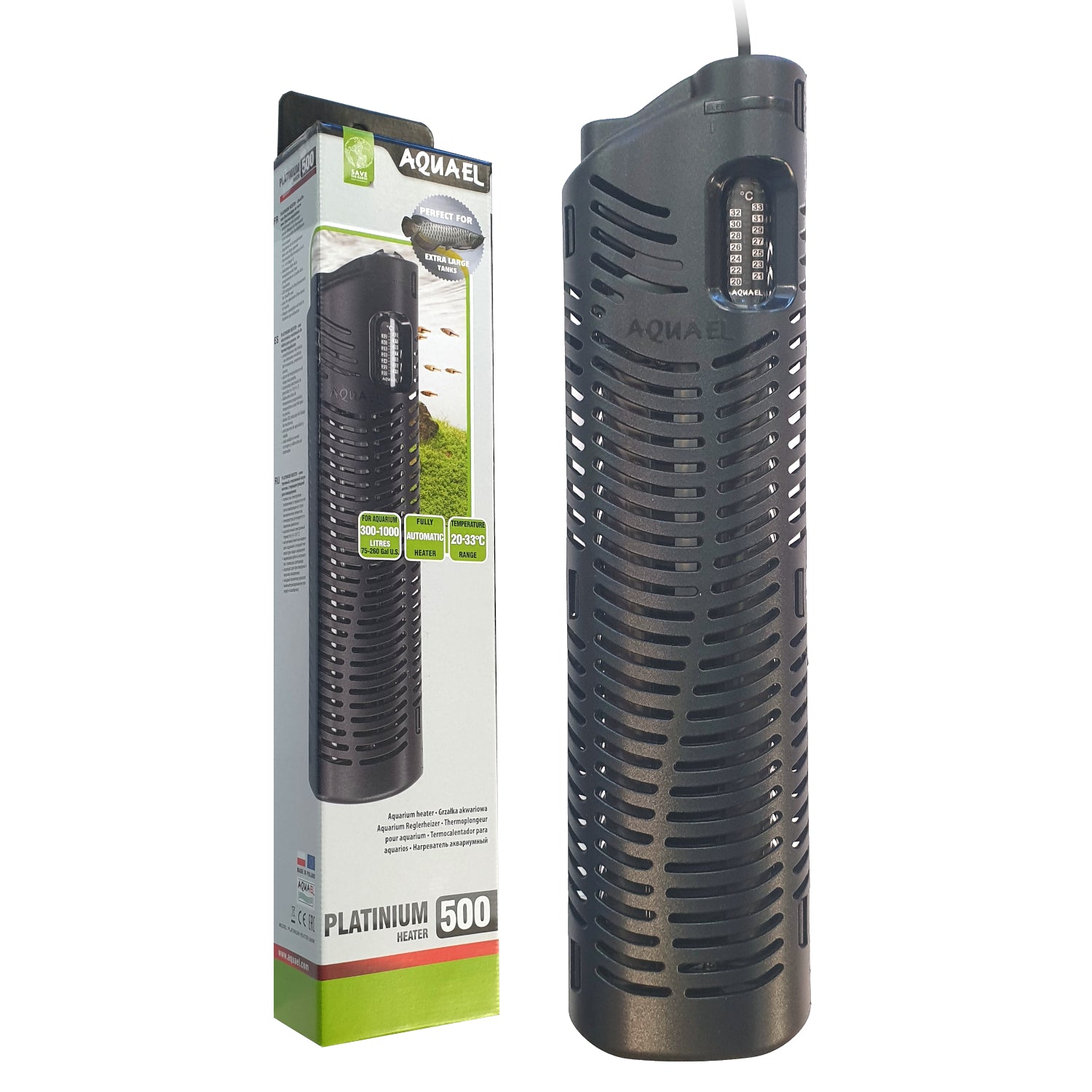 Aquael Aquarium Heater 500w - Fish Tanks up to 1000L