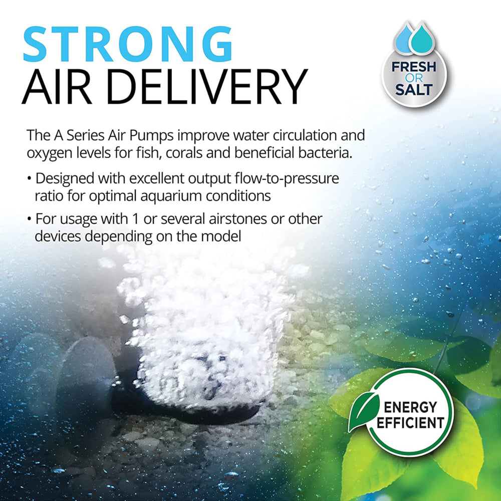 Fluval A202 Dual Outlet Air Pump Adjustable Flow Rate Tanks <300L