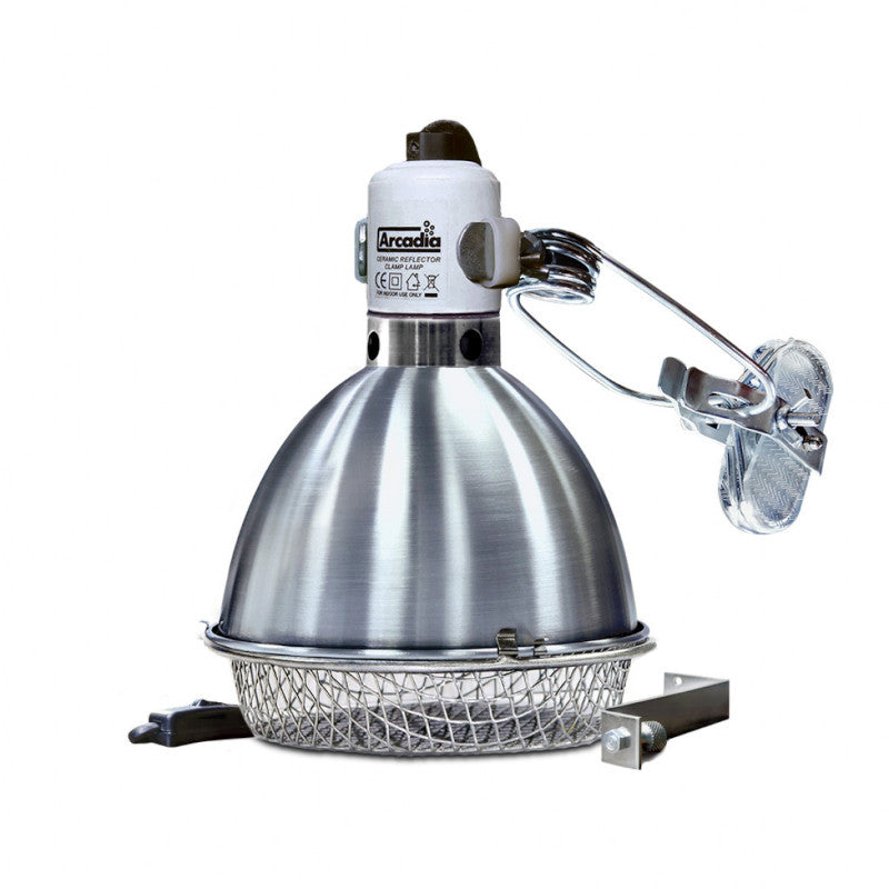 Arcadia Reflector Clamp Lamp With Ceramic Holder E27 14cm Stainless Steel