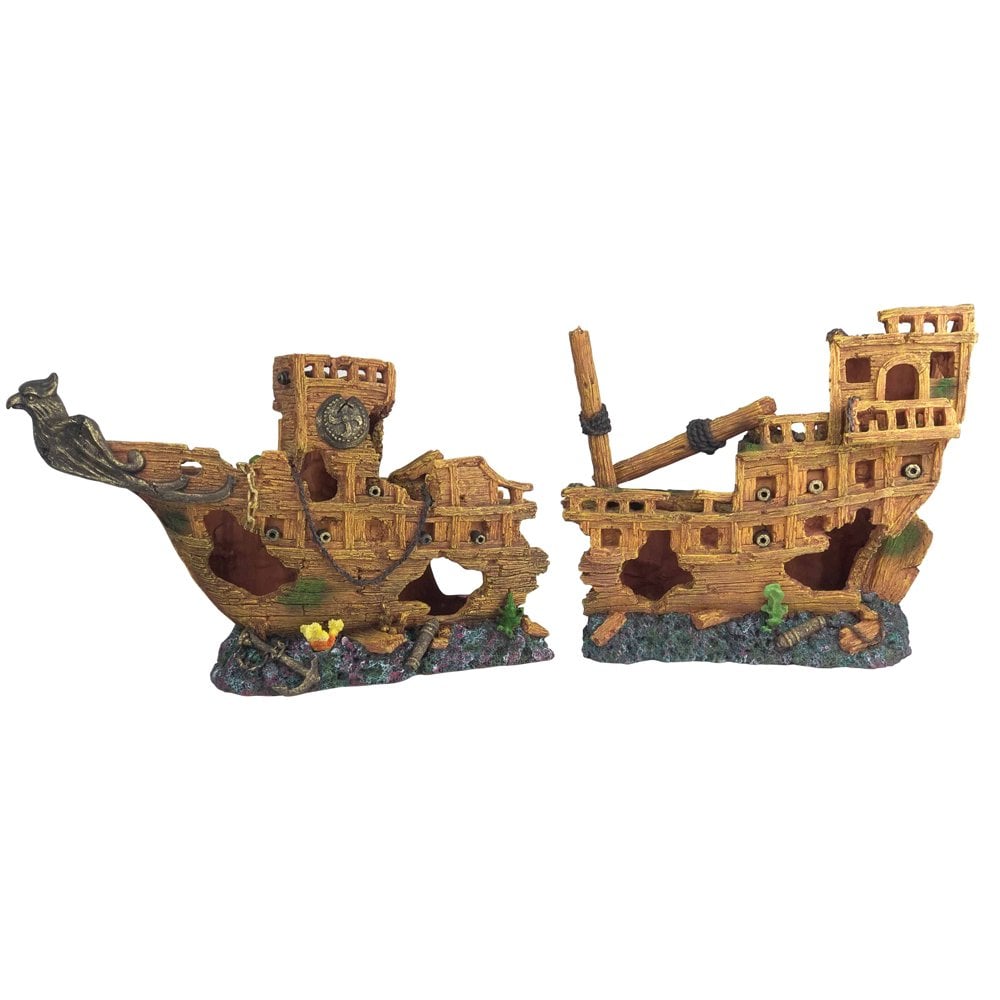 Aqua One Sunken Shipwreck 2 Pieces X-Large