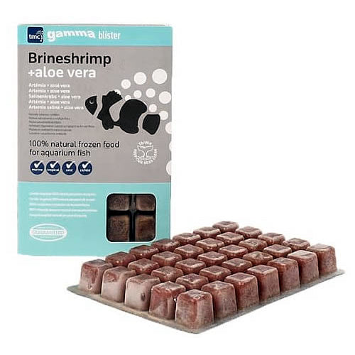TMC Frozen Fish Food Gamma Blister Brineshrimp & Aloe Vera 100g (Case of 10)