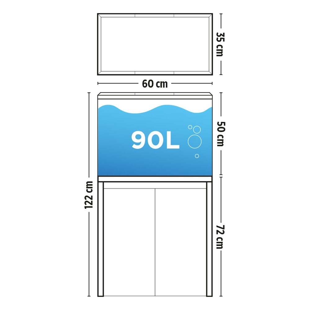 Fluval Roma 90 Aquarium & Cabinet with Bluetooth LED Lighting 3 Colours