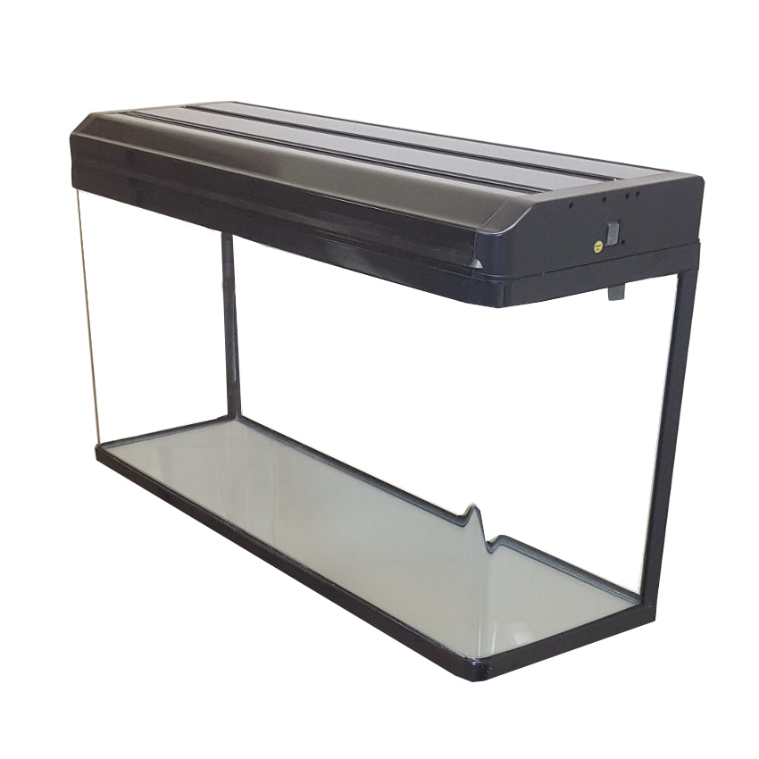 Aquarium Fish Tank 60cm 80L Black / White