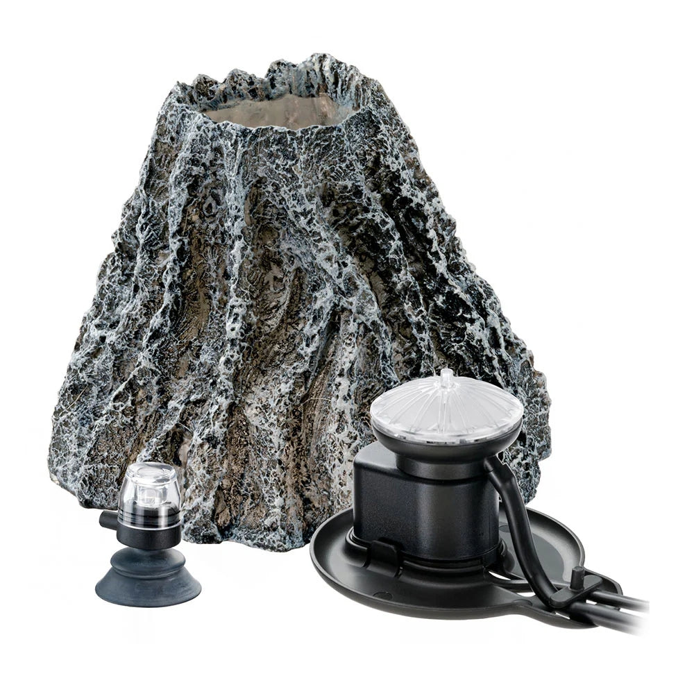Hydor Show Kit Box Volcano Ornament with Aerator and LED Lighting
