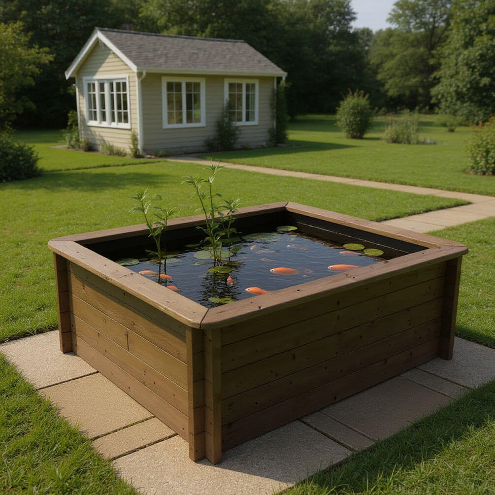The Garden Timber Company Wooden Fish Ponds 2x1.5m 697mm Height 1367L