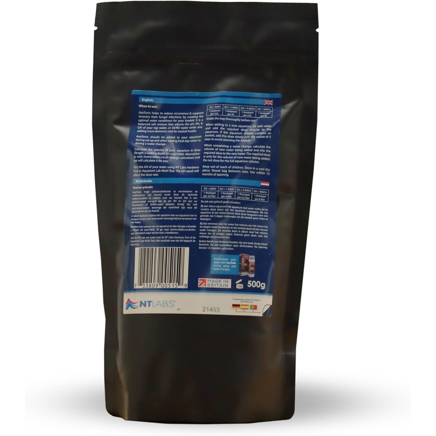 NT Labs Aquarium Axolotl AxoTonic Salt Mixture 500g