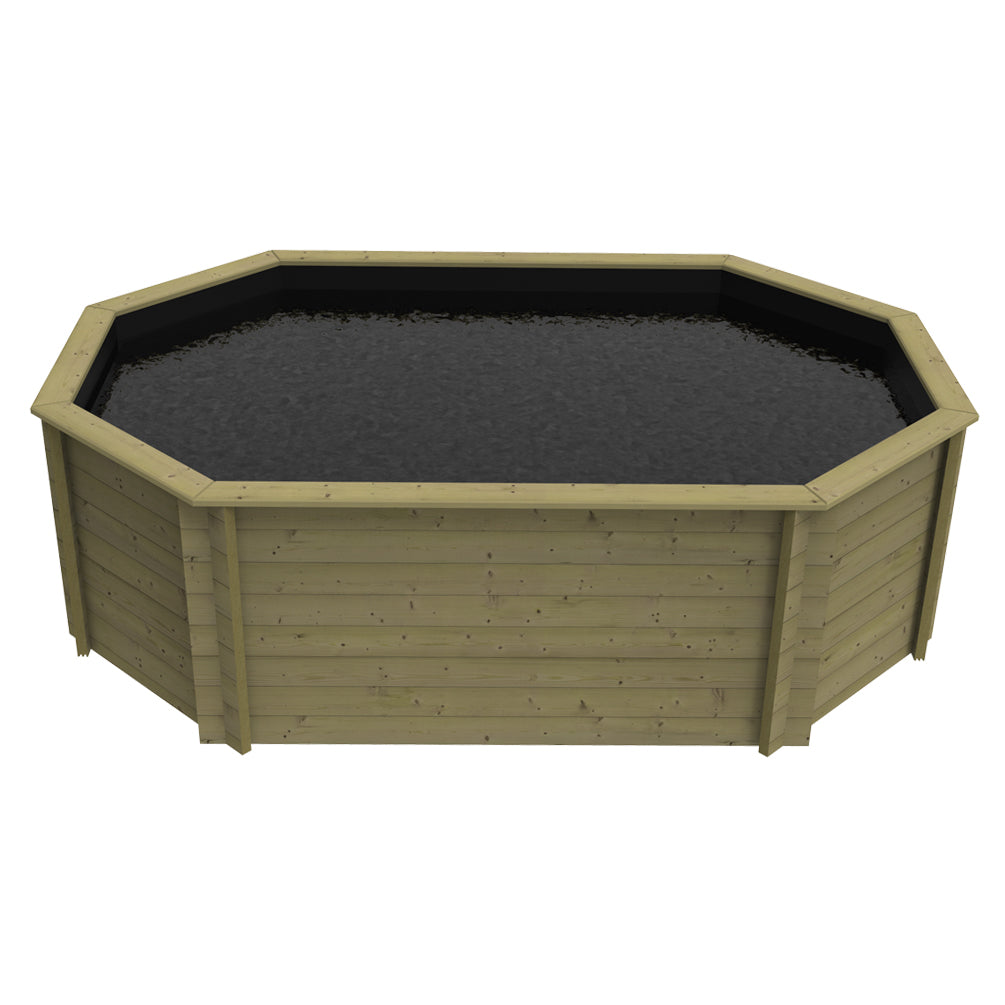 The Garden Timber Company Wooden Fish Ponds 12x8ft Octagonal 1099mm Height 6452L