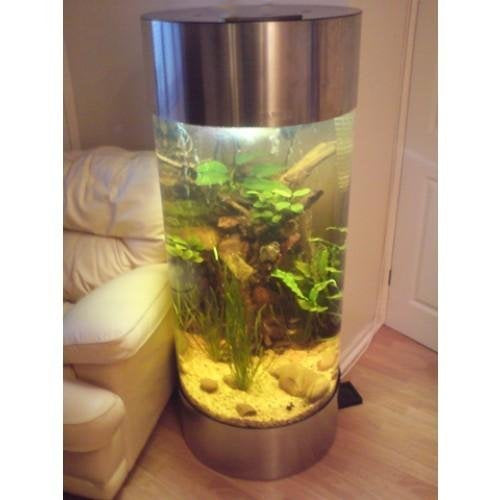 Stainless Steel Column Aquarium Fish Tank 268L