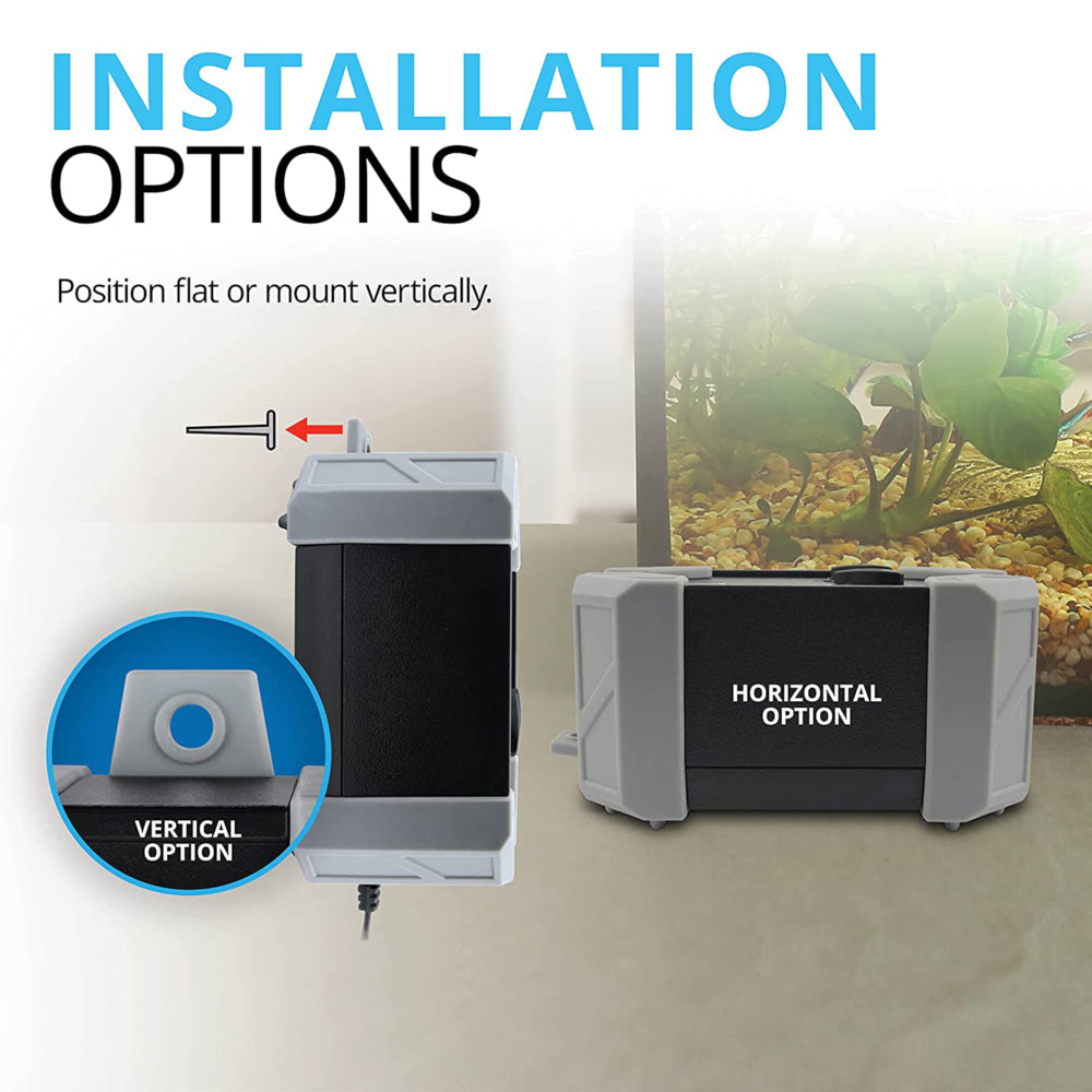 Fluval A402 Dual Outlet Air Pump Adjustable Flow Rate Tanks <600L