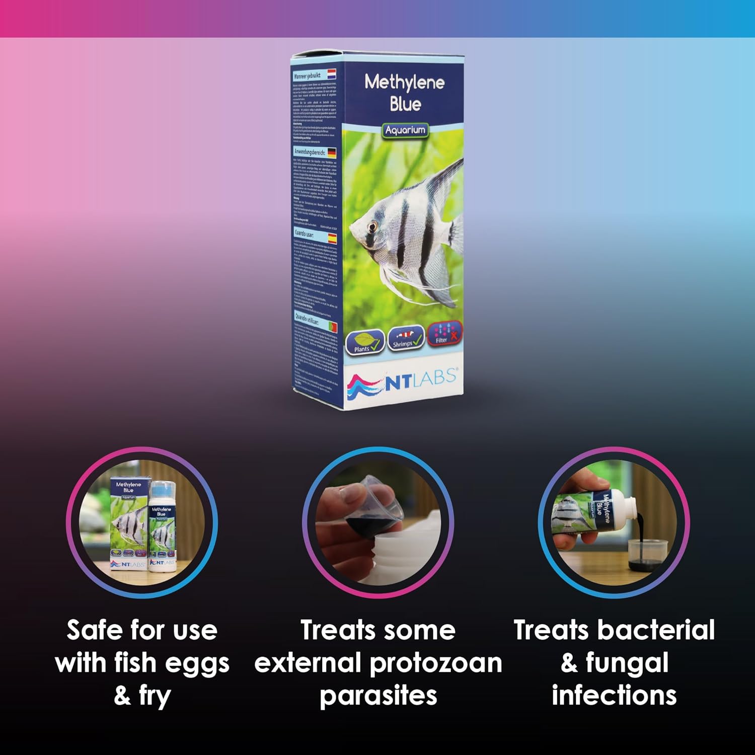 NT Labs Methylene Blue Aquarium Fish Tank Disease Treatment 100ml