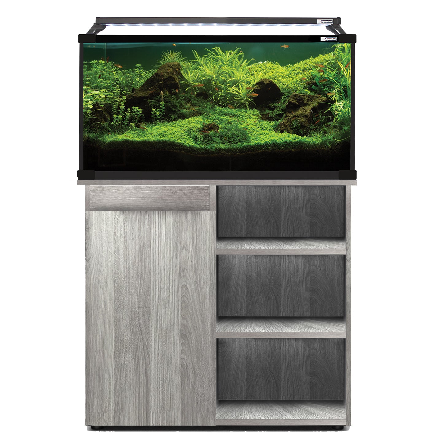 Aqua One Horizon Aquarium Fish Tank Cabinet 93cm 130L Real