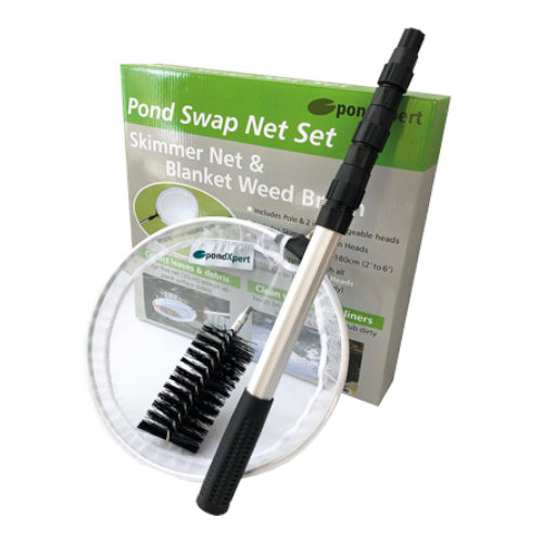 PondXpert Pond Swap Net Set VARINET Skimmer & Blanketweed Brush