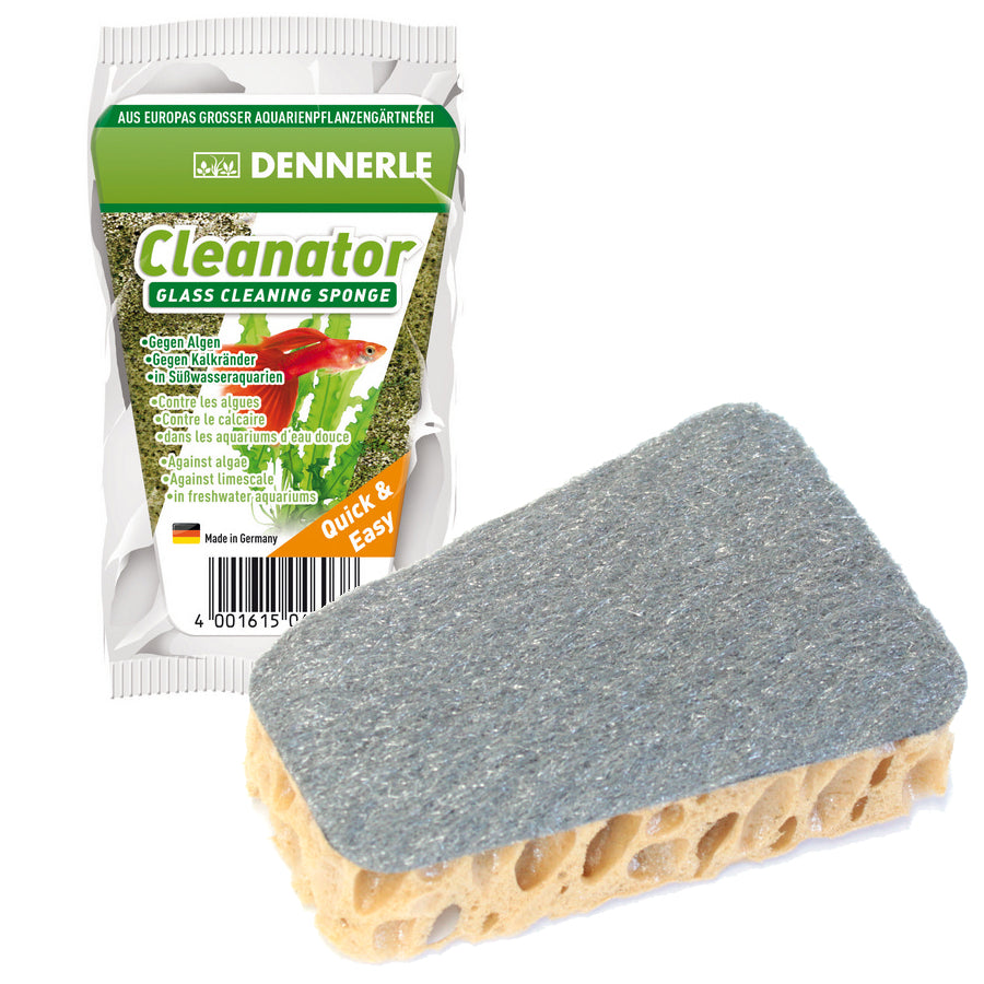 Dennerle Cleanator Glass Cleaning Sponge - tackles Algae & Limescale