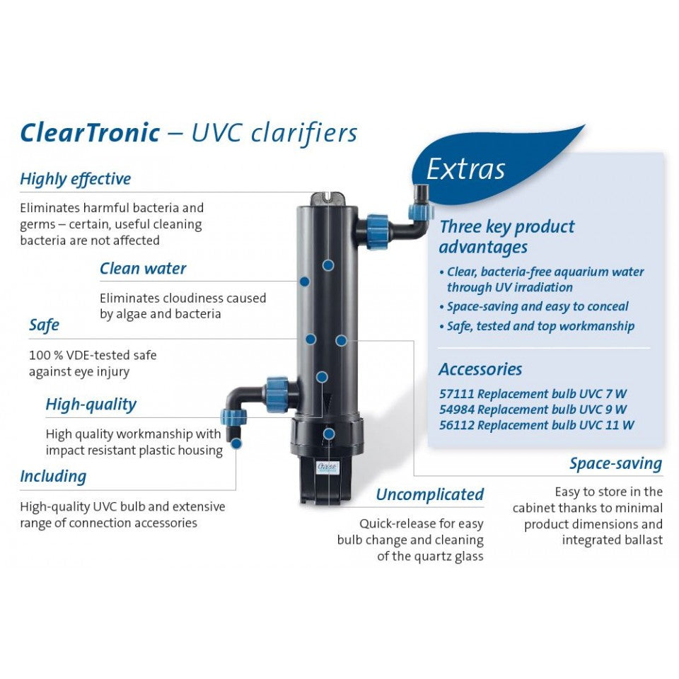 Oase Aquarium UV Steriliser / Clarifier ClearTronic 9w