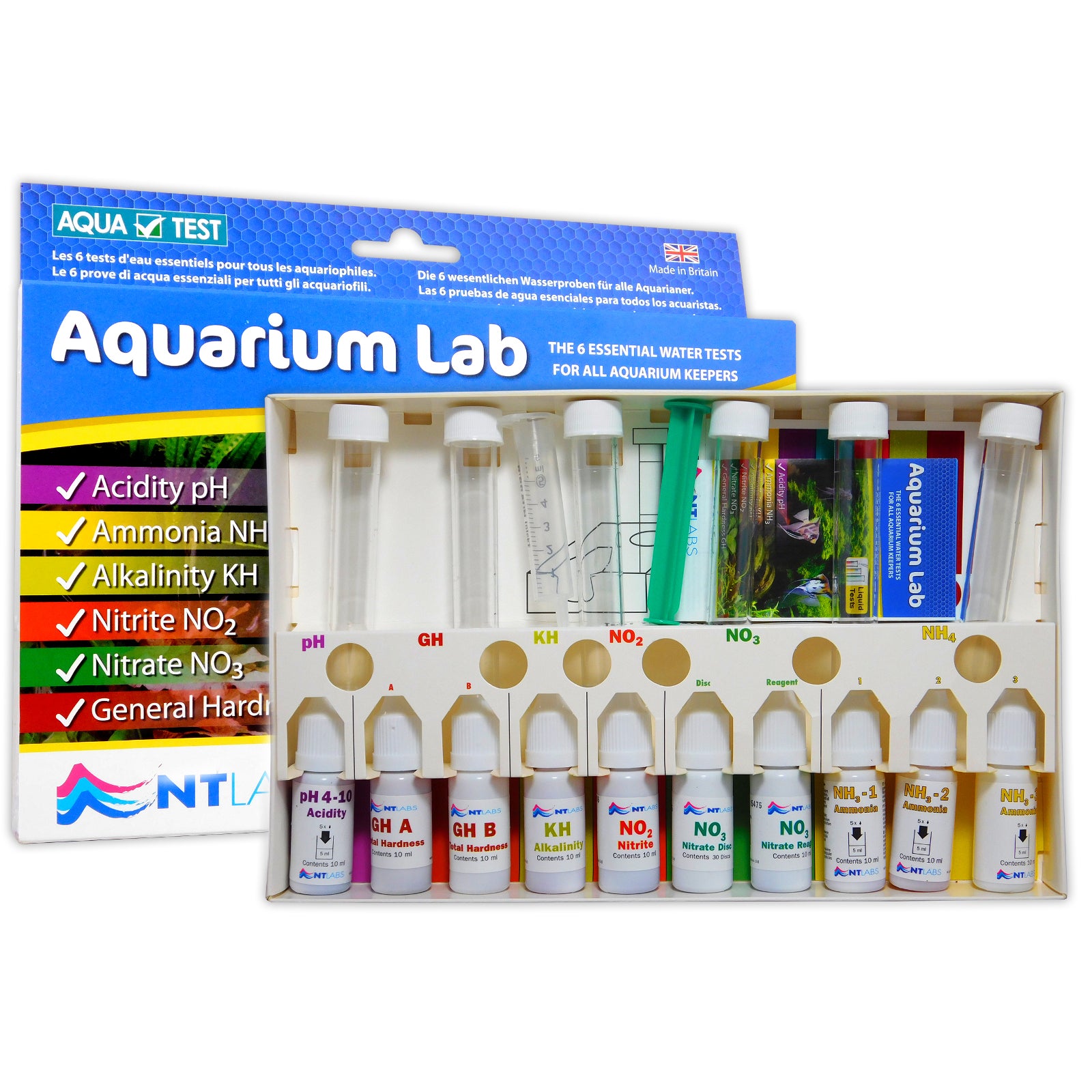 NT Labs Aquarium Lab Multi Test Kit Water Testing 200 Tests