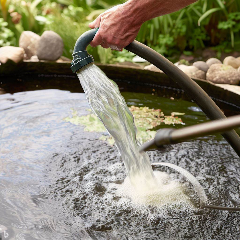 Can I top my pond up using a hose pipe?