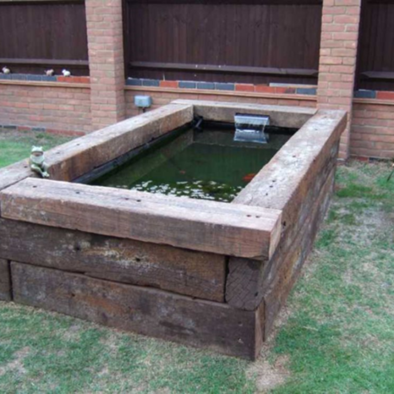 How to Build a Raised Pond with Railway Sleepers