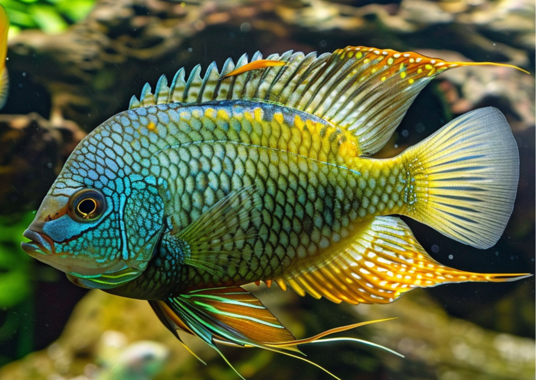 Fantasy Fish AI: Golden (Blue) Acara