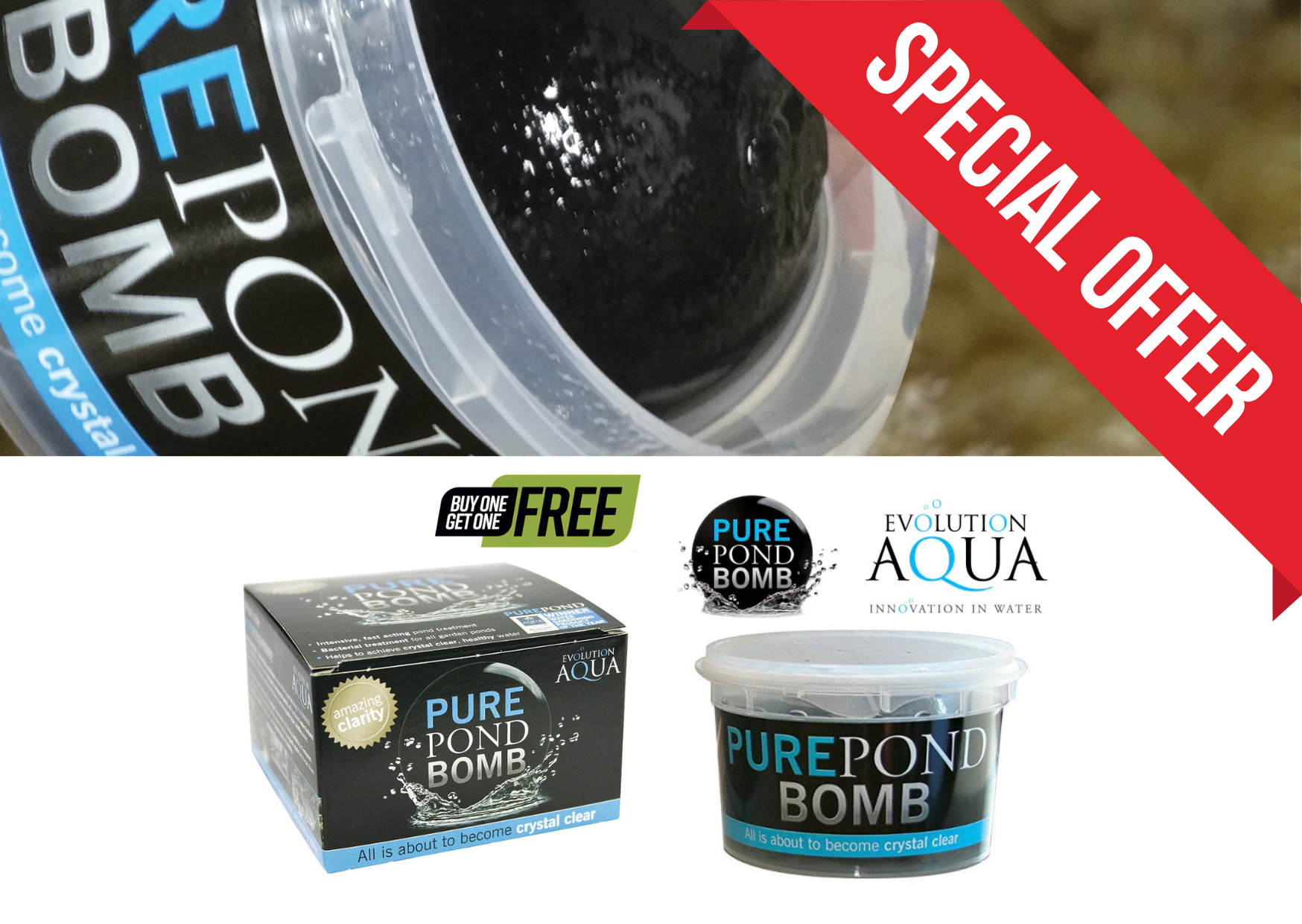 Special Offer: Evolution Aqua Pure Pond Bombs BOGOF