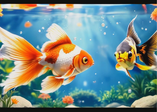 Fantasy Fish AI: Animated Fancy Goldfish Feeding Time