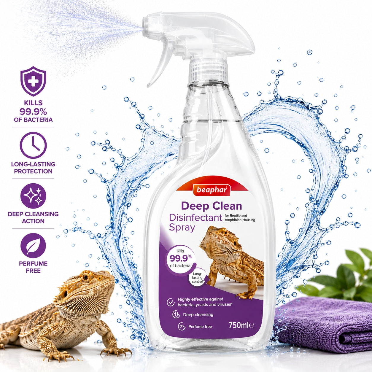 Beaphar Deep Clean Reptile Disinfectant Spray 500ml