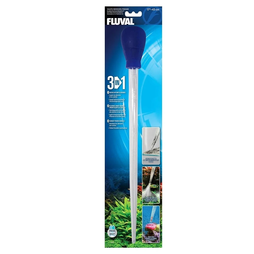 Fluval 3-in-1 Aquarium Waste Remover & Feeder – 43cm