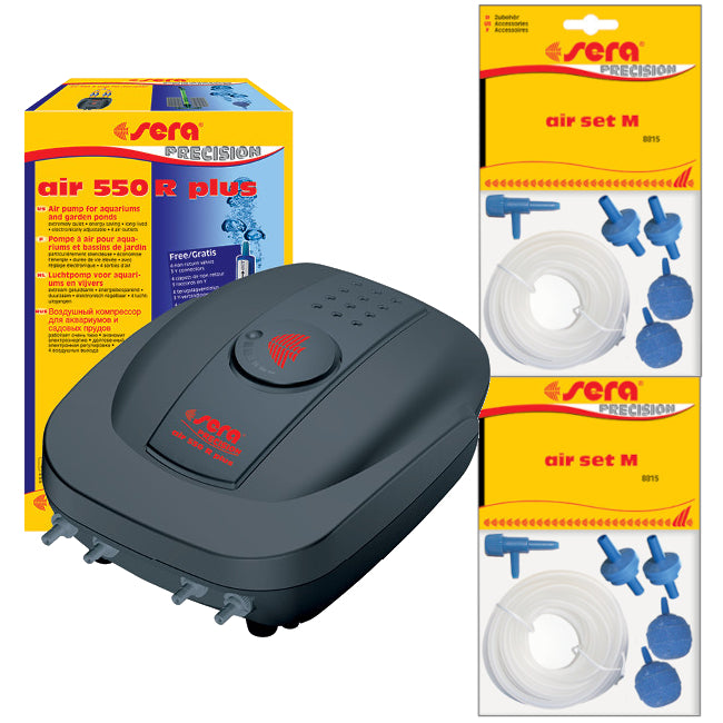 Sera Air 550 R Plus Aquarium Air Pump & Accessories