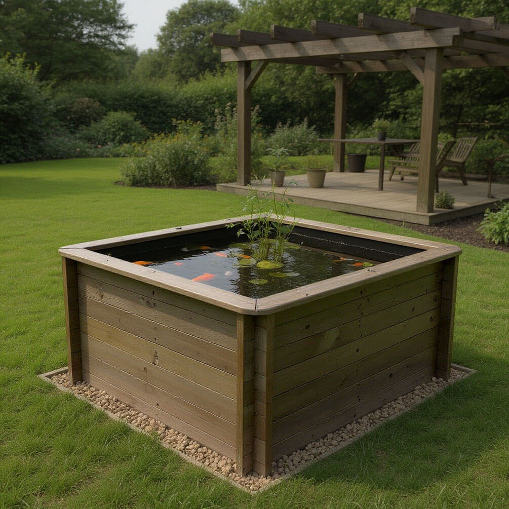 The Garden Timber Company Wooden Fish Ponds 2x1.5m 965mm Height 1959L