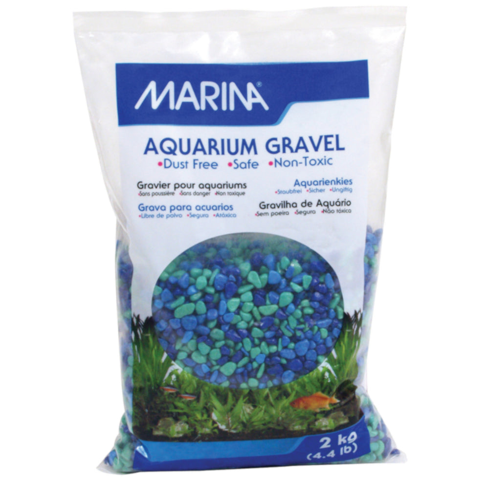 Marina Decorative Aquarium Gravel Tri-Colour Blue 2kg
