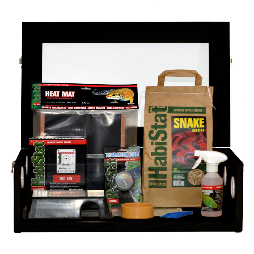 HabiStat Hatchling Snake Complete Starter Kit Black Terrainium