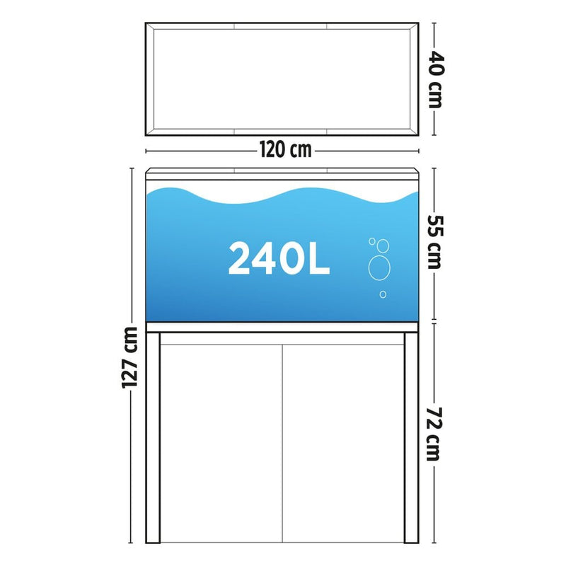 Fluval Roma 240 Aquarium & Cabinet with Bluetooth LED Lighting 3 ...