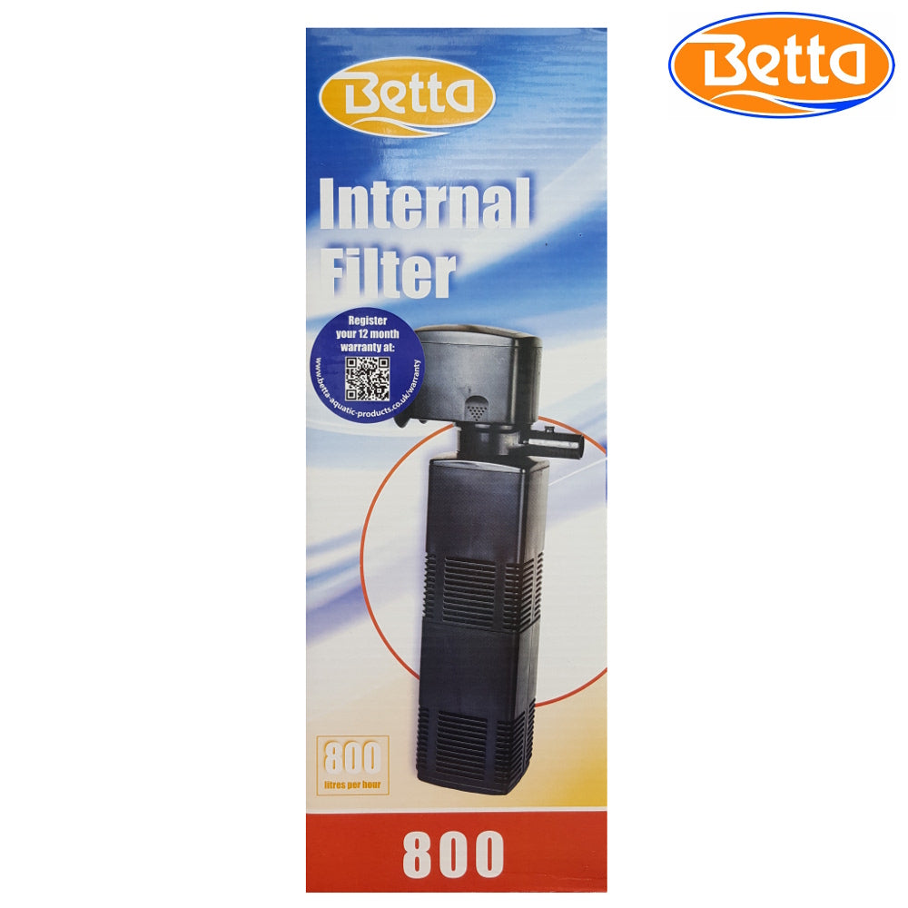 Betta Fish Tank Internal Filter 800L/h Aquariums up to 130L