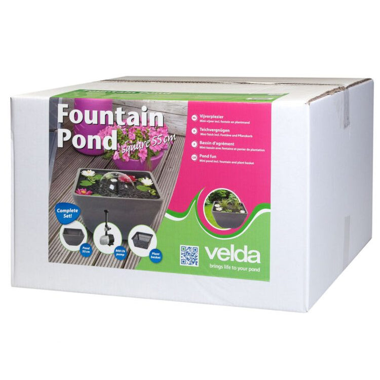 Velda Fountain Pond Complete Kit Square 55 x 55 x 35cm