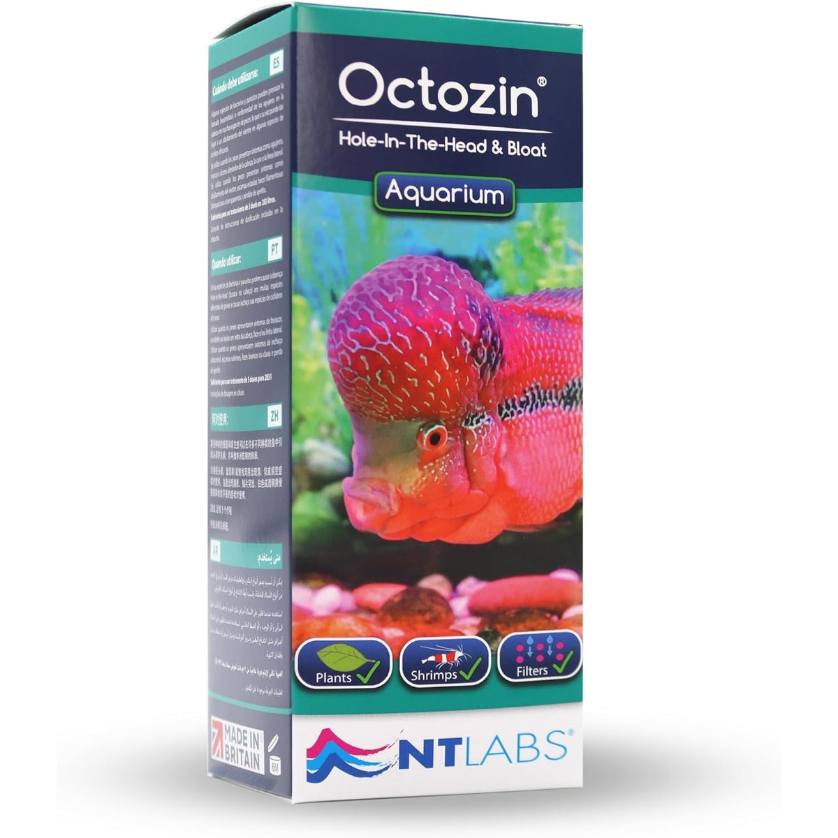 NT Labs Octozin Hole in the Head & Bloat Disease Treatment 250ml