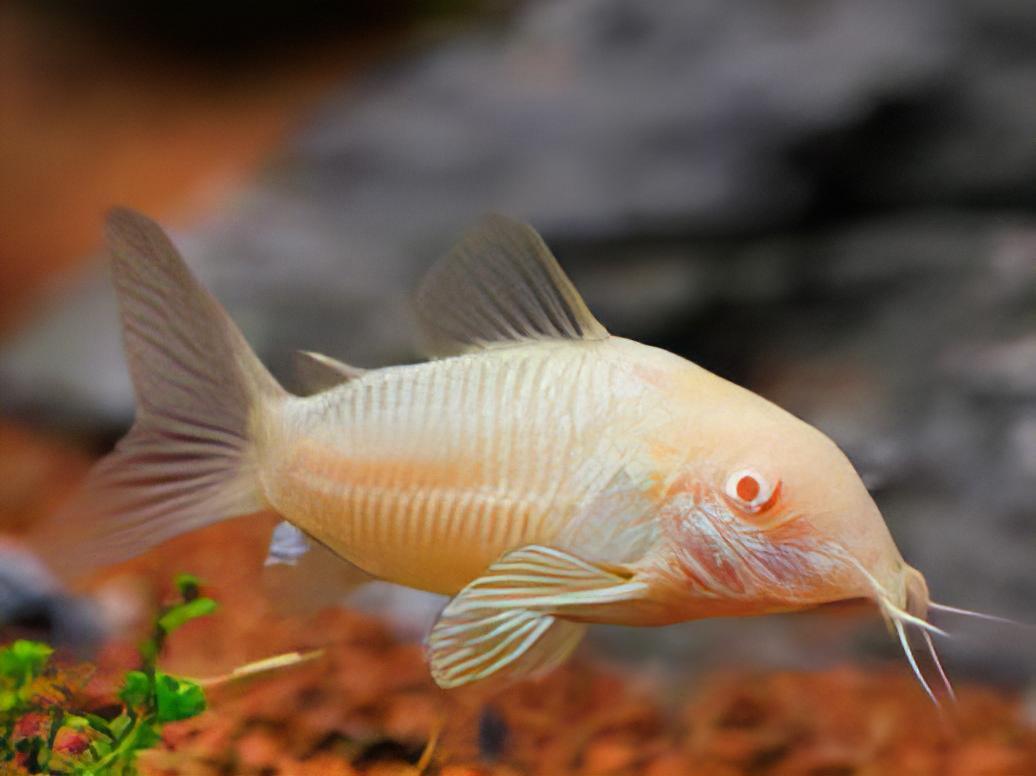 Albino Corydoras Aeneus 3cm Catfish - Real Aquatics