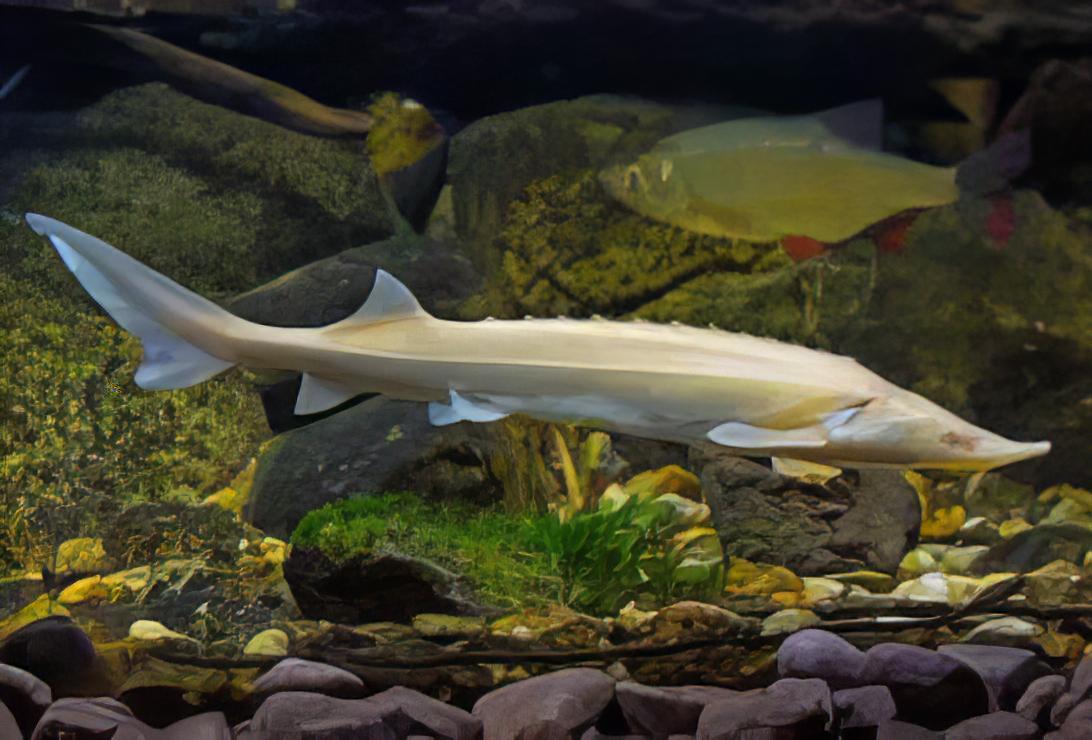 Albino Golden Sterlet Acipenser Ruthenus 50cm - Real Aquatics