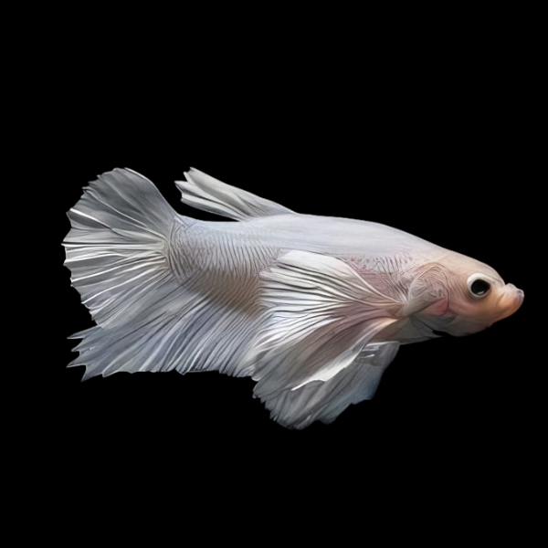 Dumbo Betta Female Platinum 3cm - Real Aquatics