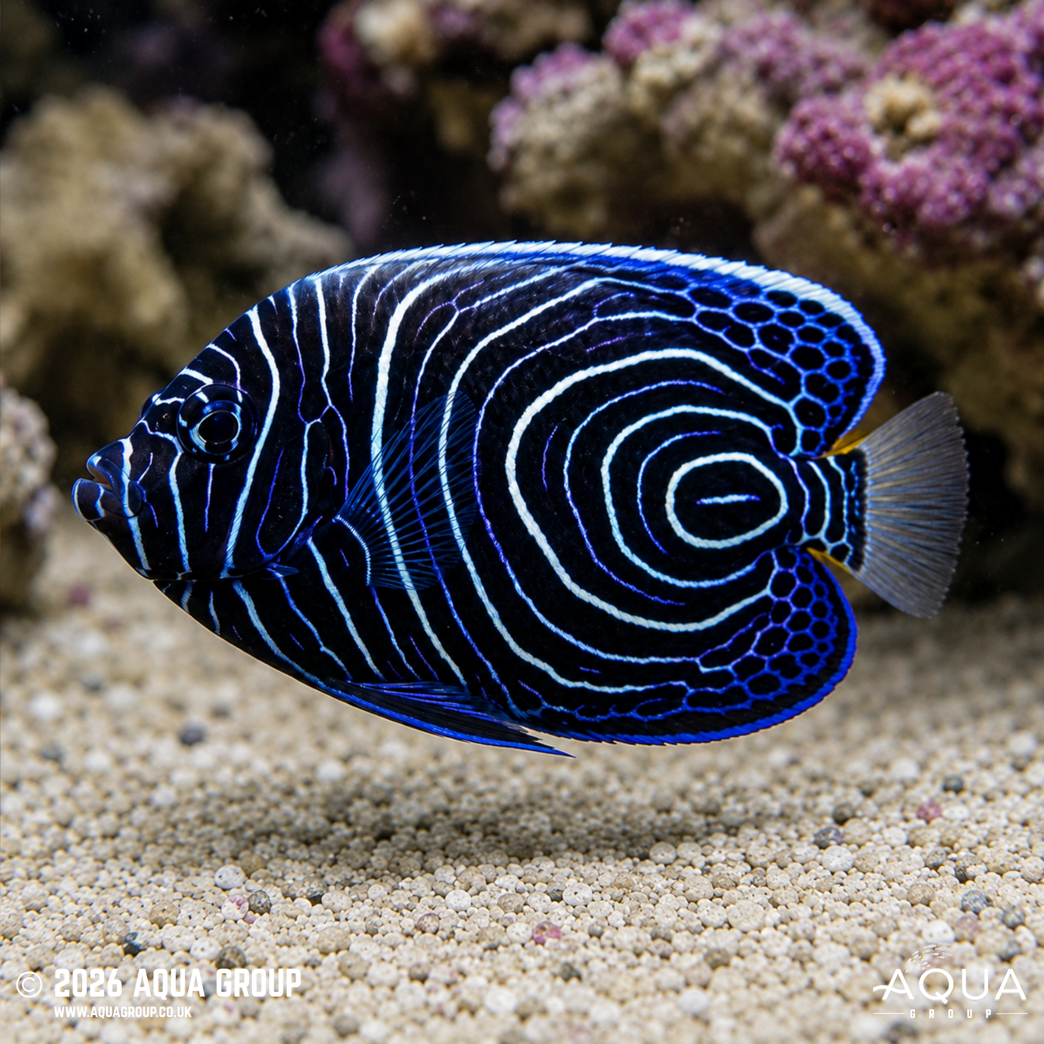 Emperor Angelfish (Adult) (Pomacanthus imperator)