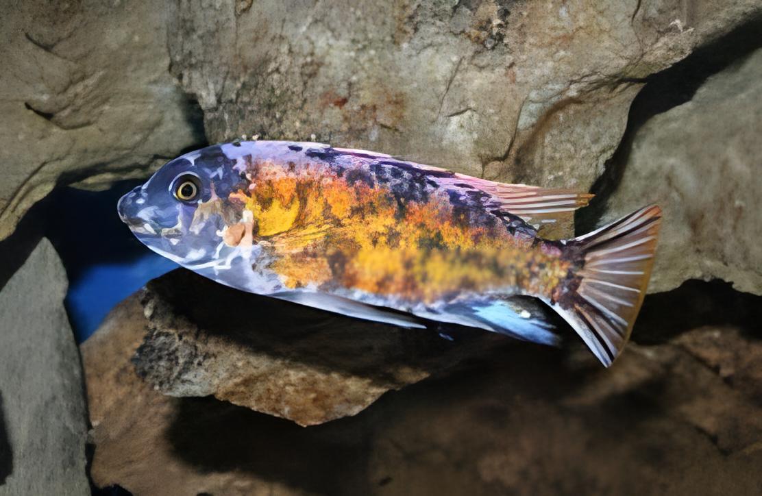 Labidochromis Fuelleborni Orange Blotch Malawi African Cichlid Small 2 Inches - Real Aquatics