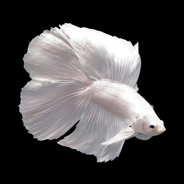 Full Moon Betta Male Platinum 3cm - Real Aquatics
