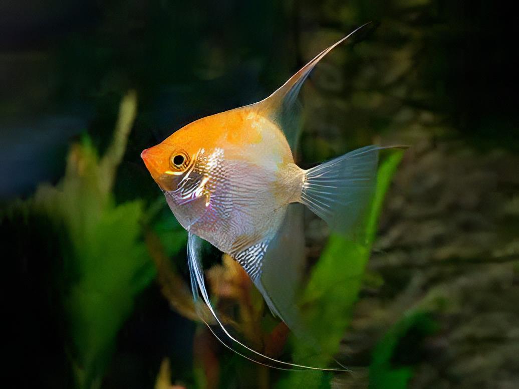 Golden Angelfish Pterophyllum Scalare