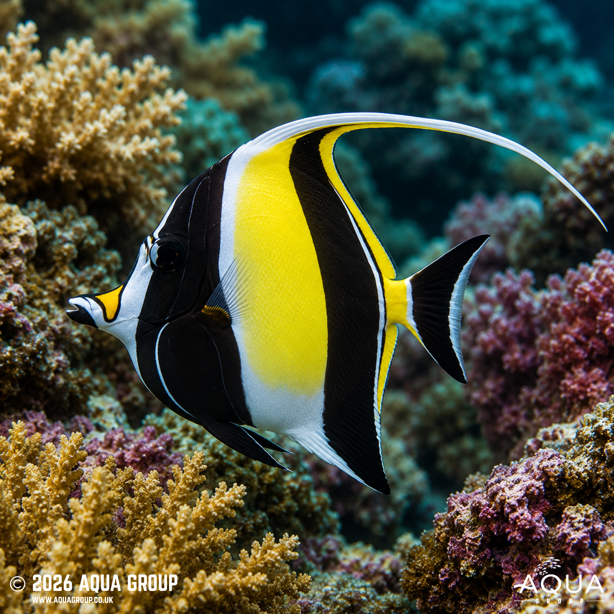 Hawaiian Moorish Idol (Zanclus cornutus)