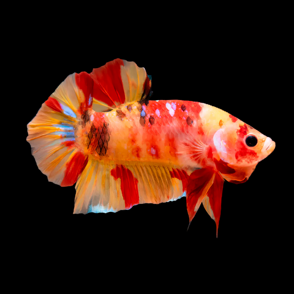 Koi Betta Male Orange Base 3cm - Real Aquatics
