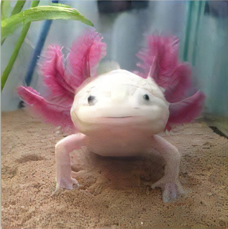 Leucistic White Black Eye Axolotl Ambystoma Mexicanum - Real Aquatics