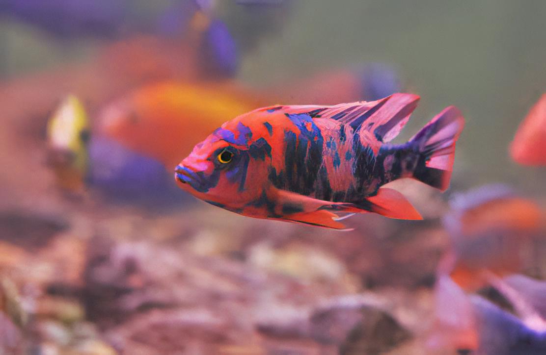 Aulonocara Orange Blotch Peacock Malawi African Cichlid